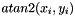 $ atan2(x_{i}, y_{i}) $