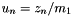 $ u_{n} = z_{n}/m_{1} $