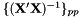 $\{(\mathbf{X'X})^{-1}\}_{pp}$