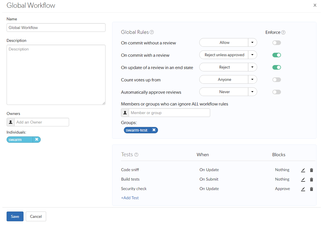 Global Workflow Settings image