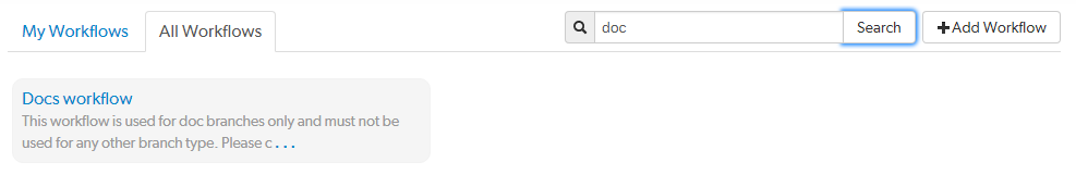 Image of a Workflow Name and Description Search