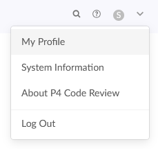 User dropdown menu User dropdown menu image