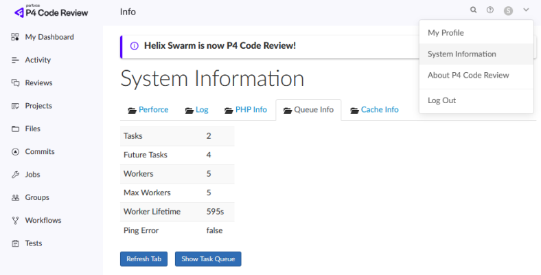 Validate your P4 Code Review installation
