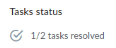 Tasks status in the sidebar