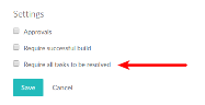 Code review settings
