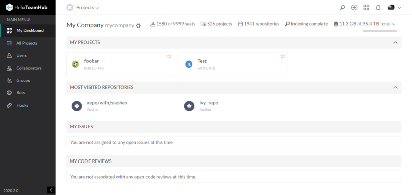My Dashboard Image of the My Dashboard page