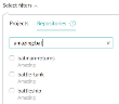 Searching repositories inside a project
