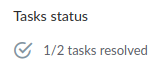 Tasks status in the sidebar