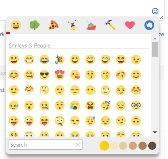 The emoji picker