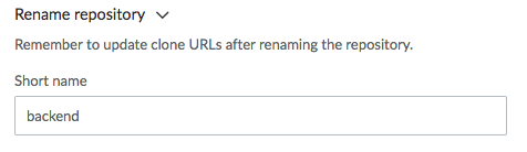 Repository rename