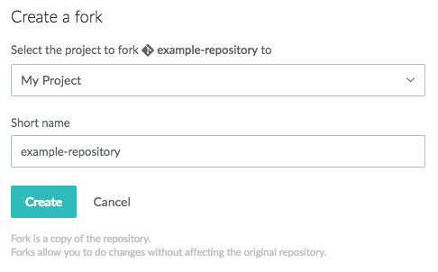 Create fork form