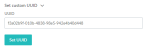 Set custom UUID