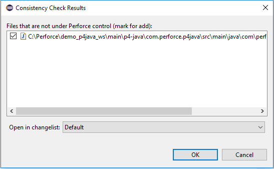 Image showing the Consistency Check Results dialog