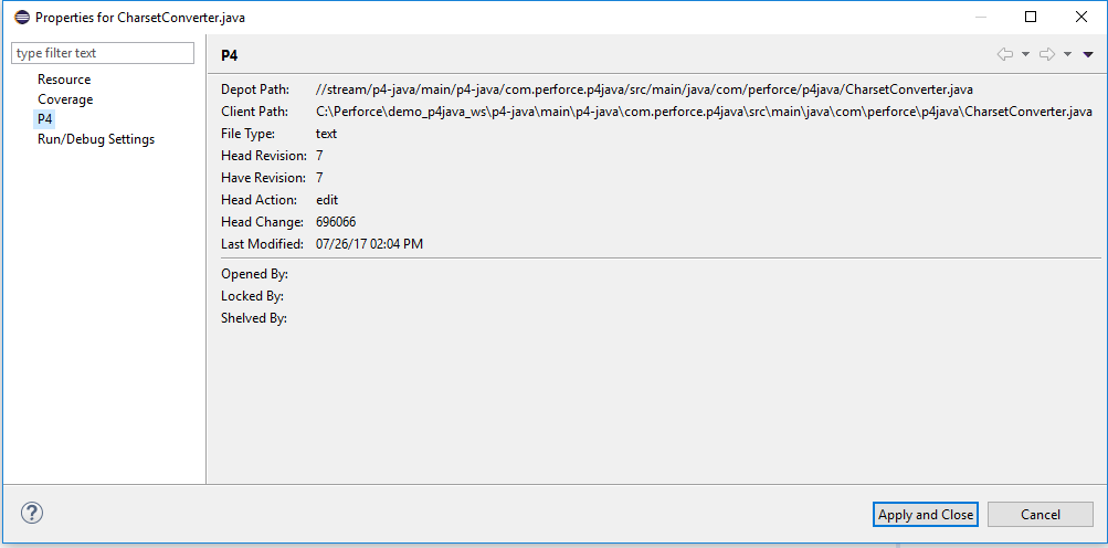 File Properties dialog image