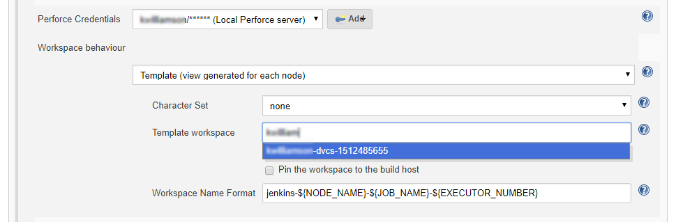 Template Workspace Configuration