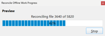 Reconcile Offline Work Progress