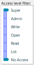 Access level filter