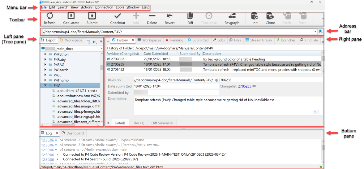 Overview of P4V UI