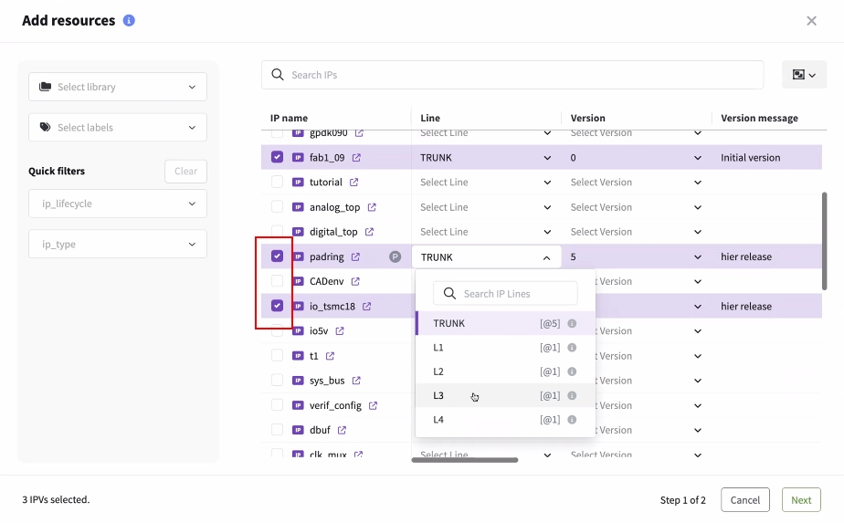 Creating new IPs