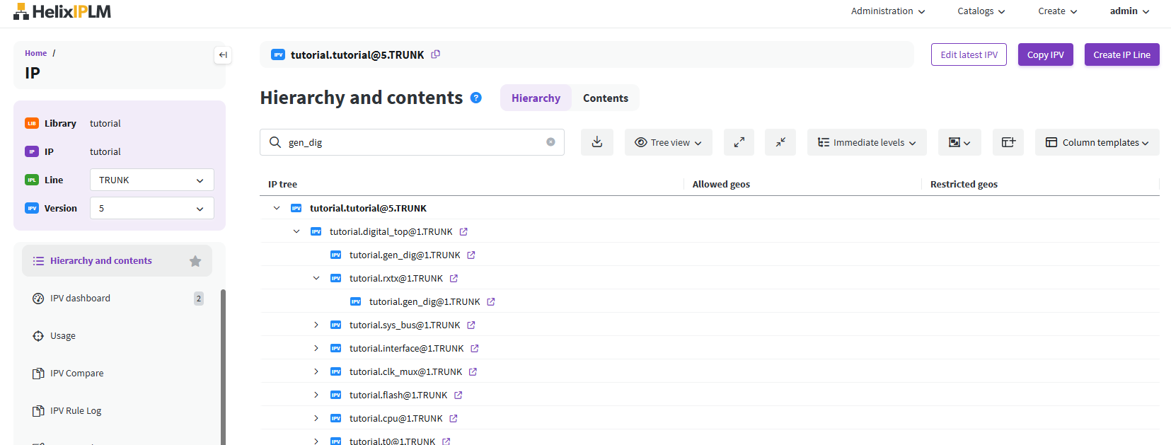 search hierarchy
