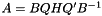 $A = BQHQ'B^{-1}$