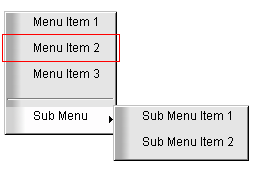 Menu Item Auxiliary Component