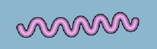 Figure
showing a link with a purple fill color, rounded ends, and a solid
black border. The link has a wave form, with an amplitude of 20 pixels
and a period of 30 pixels, giving it the appearance of a short coil
or spring.