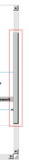 Figure
shows current focus on the vertical scrollbar of the view.
