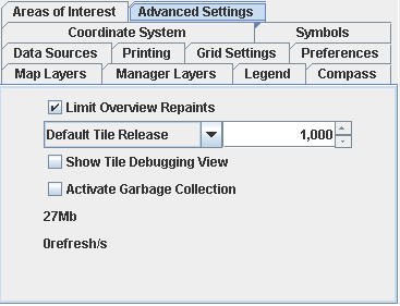 Advanced
Settings pane