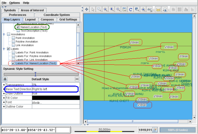 Right
to left base text direction for Hebrew labels in named location text
layer.