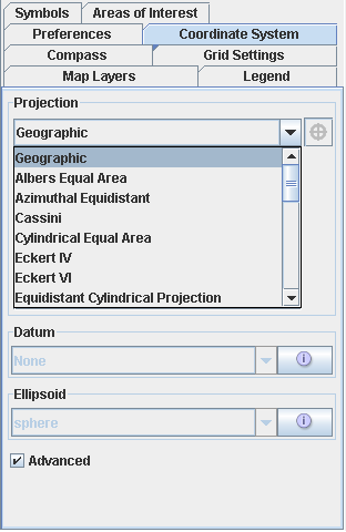 Coordinate
System pane