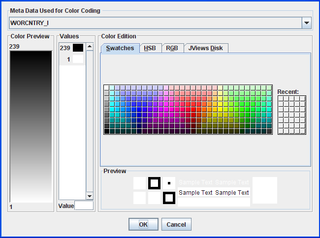 The Select
Layer Attribute window