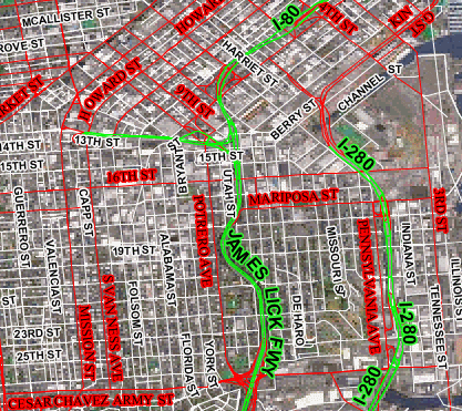 Map with
customized labels sublayers