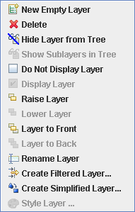 Map Layers
pane pop-up menu