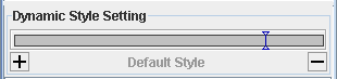 The Dynamic
Style Setting pane