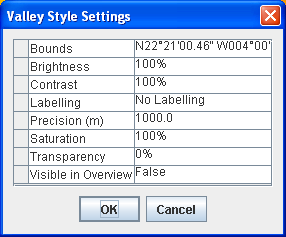 Valley
Style Settings pane