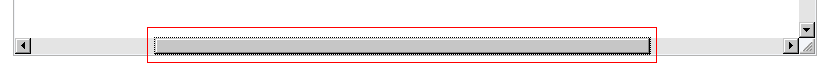 Figure
shows current focus on the horizontal scrollbar of the view.